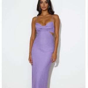 Hello Molly Fancy Brunch Date Maxi Purple Dress Large